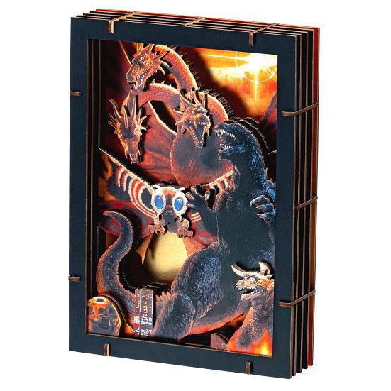 Paper Theater Wood Style Premium PT-WP09 Godzilla, Mothra, King Ghidorah Giant Monsters All-Out Attack Ensky