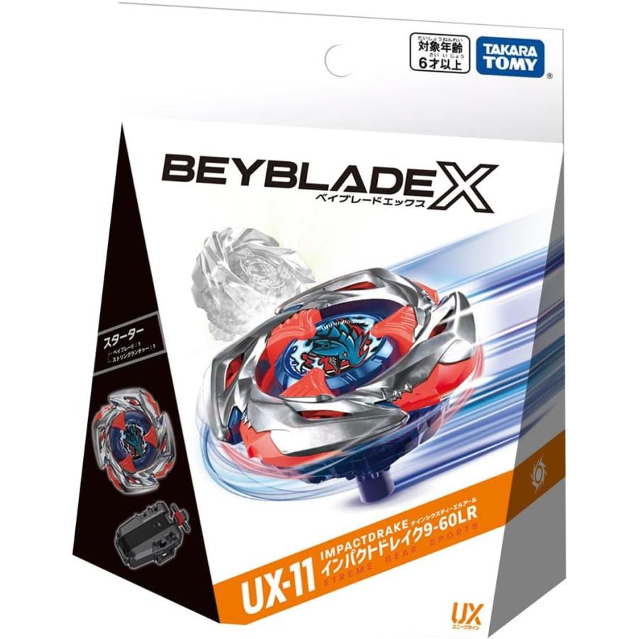 Beyblade X UX-11 Starter Impact Drake 9-60LR Takara Tomy