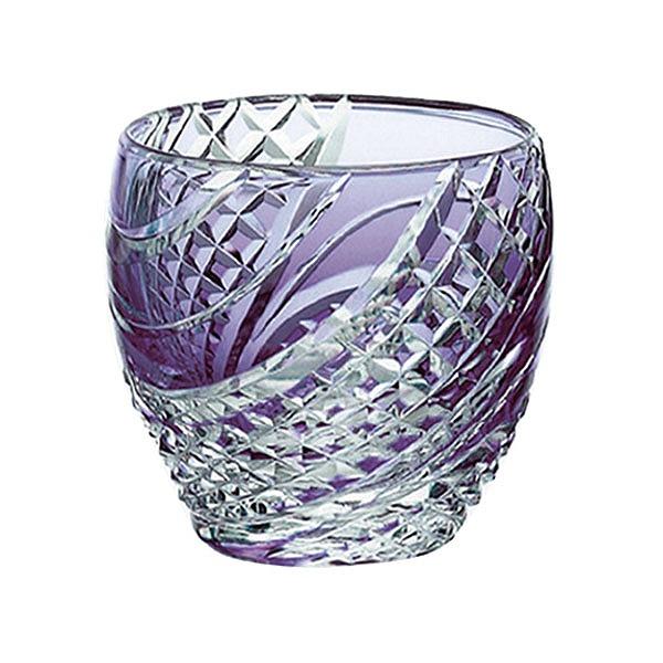 Kagami Crystal Edo Kiriko Glass Purple T535-2044-CMP