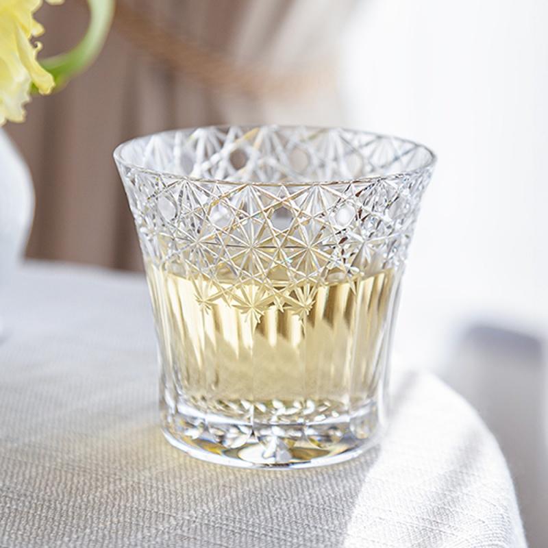 Kagami Crystal Edo Kiriko Rock Glass Yumeiro Clear T782-3020