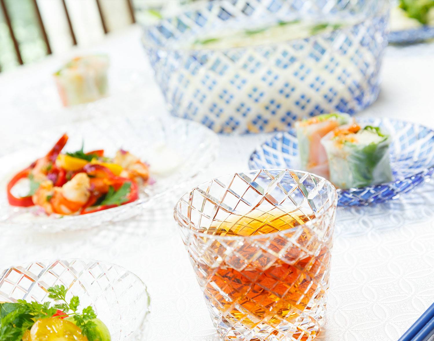 KAGAMI Crystal Edo Kiriko Sake Glass Yarai Kasane T709-1564