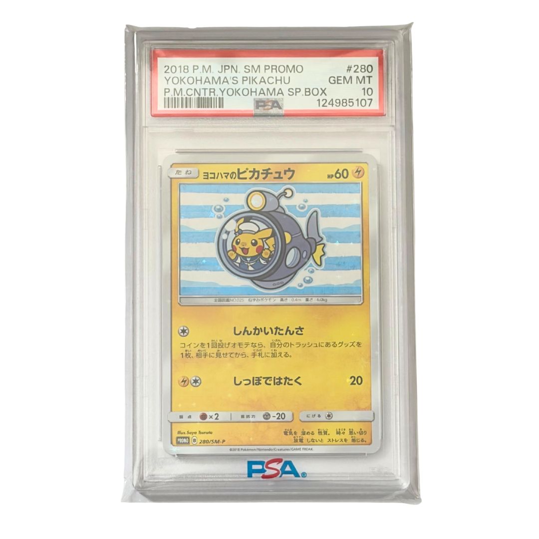 PSA 10 Yokohama’s Pikachu #280/SM-P Promo Japanese Pokemon Center Card 2018 Rare