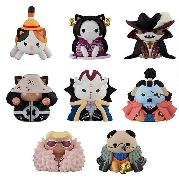 Megahouse MEGA CAT PROJECT One Piece Nyan Piece Nyan! Luffy and the Seven Warlords of the Sea 8 piece box