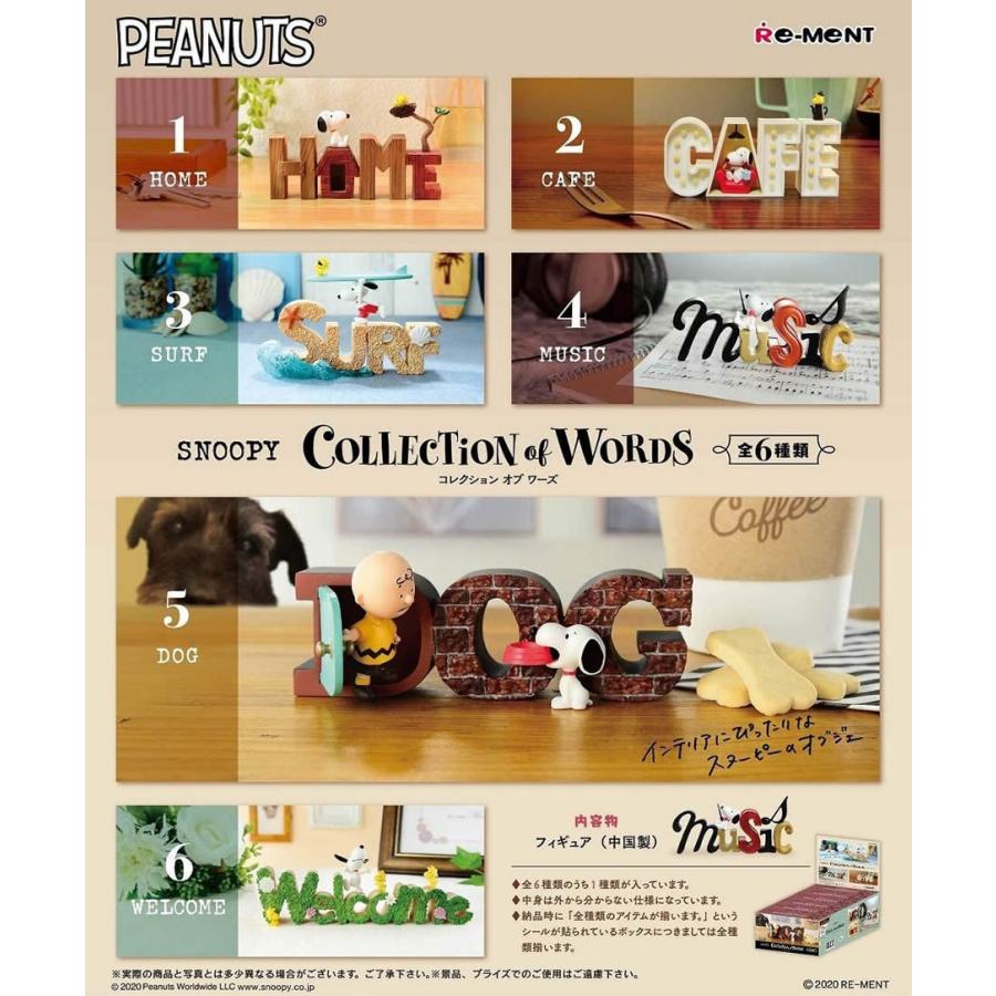 Re-ment SNOOPY COLLECTION of WORDS BOX products all 6 types Snoopy all types set