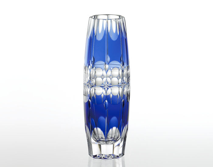 Kagami Crystal Edo Kiriko Vase Blue F663-2644-CCB