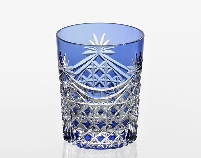 Kagami Crystal Edo Kiriko Glass Blue T370-2835-CCB