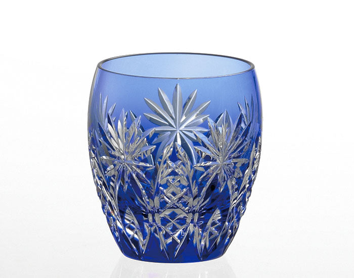 Kagami Crystal Edo Kiriko Glass Blue T727-2668-CCB