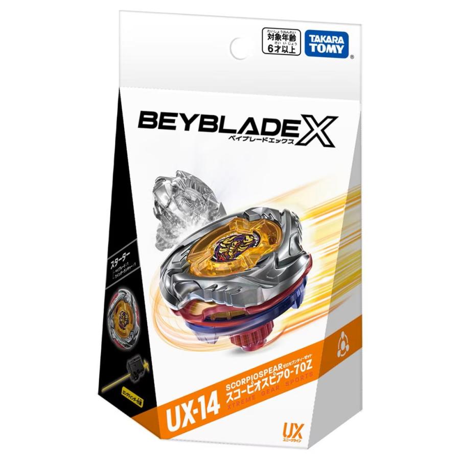 Beyblade X UX-14 Starter Scorpiospear 0-70Z Takara Tomy