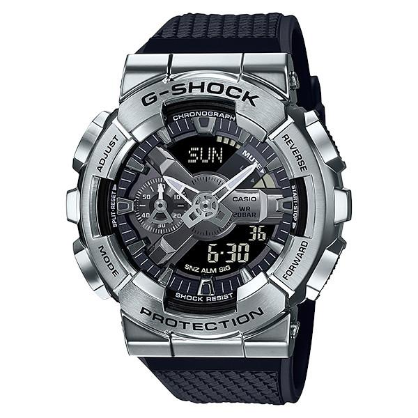 CASIO G-SHOCK מכוסה מתכת כסף שחור GM-110-1AJF שעון גברים