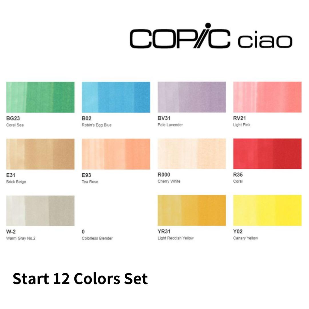 Copic Ciao Start 12 Colors Set