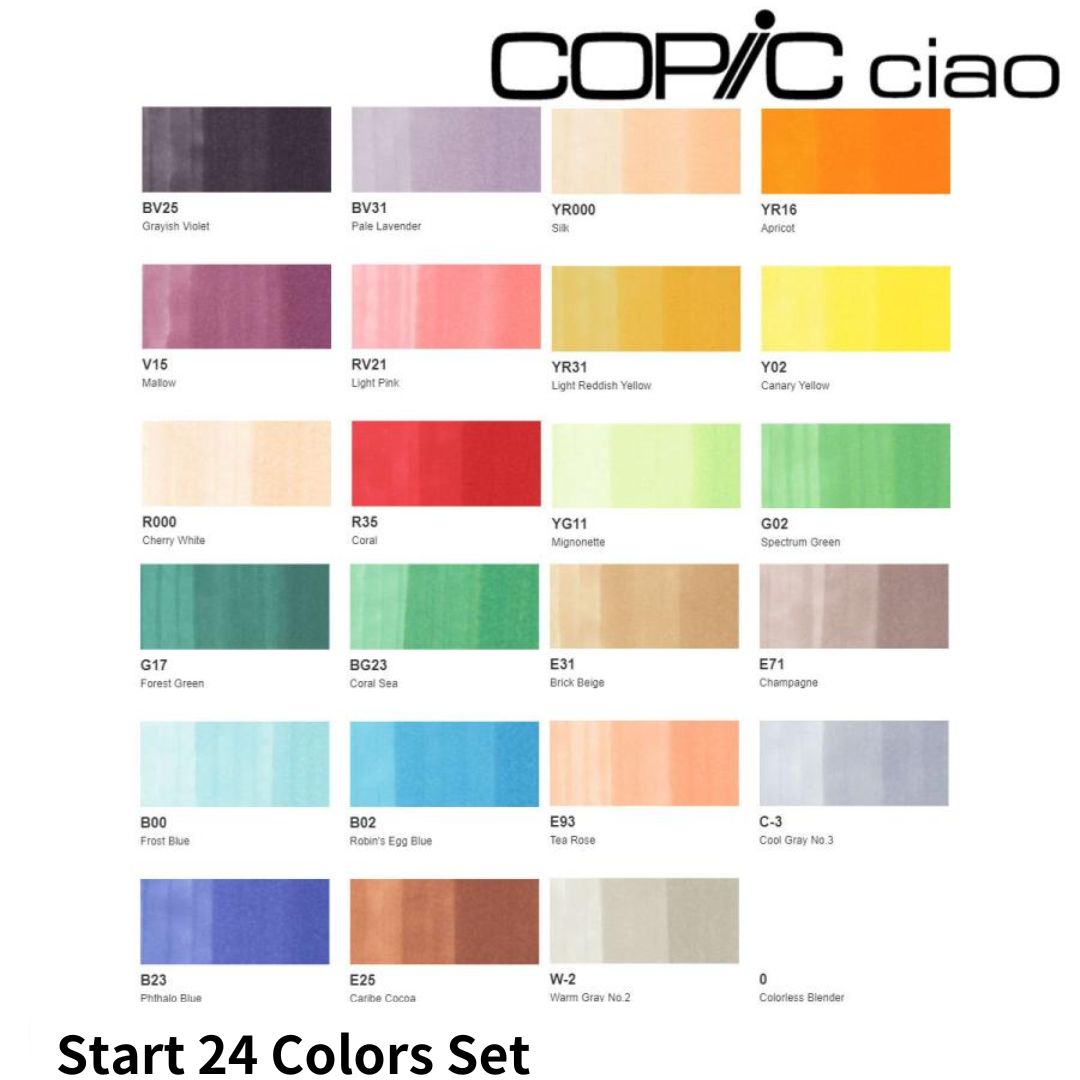 Copic Ciao Start 24 Colors Set