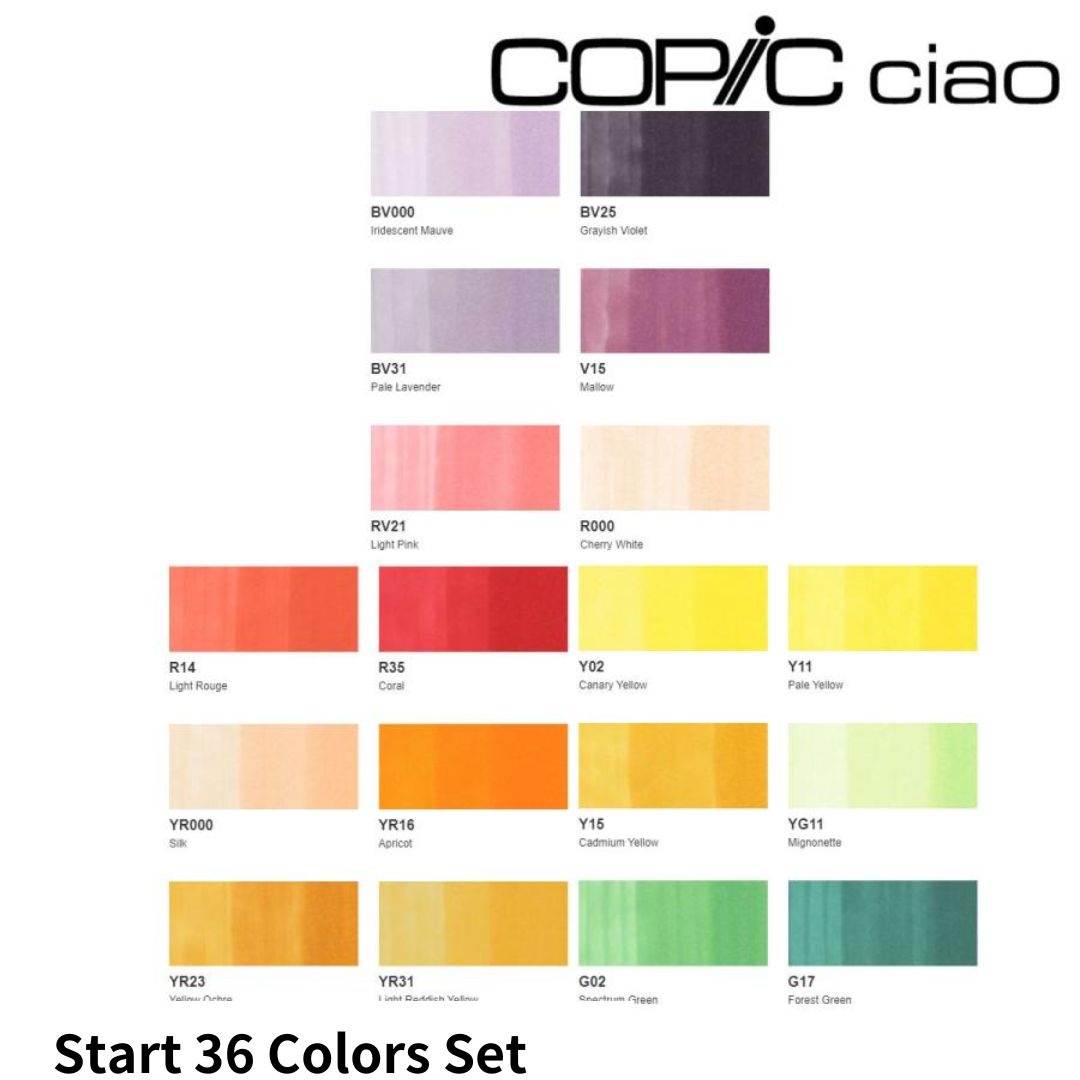 Copic Ciao Start 36 Colors Set