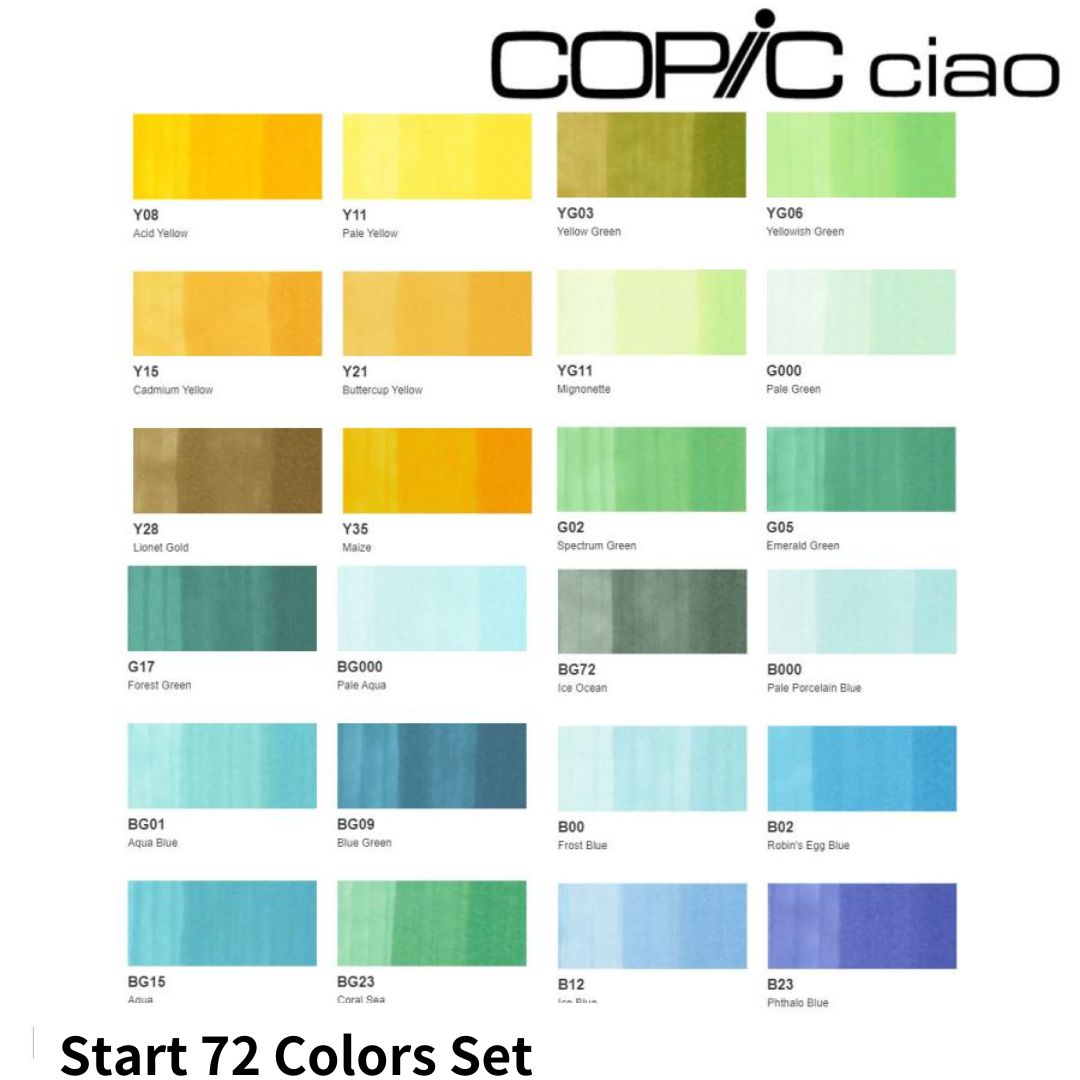 Copic Ciao Start 72 Colors Set