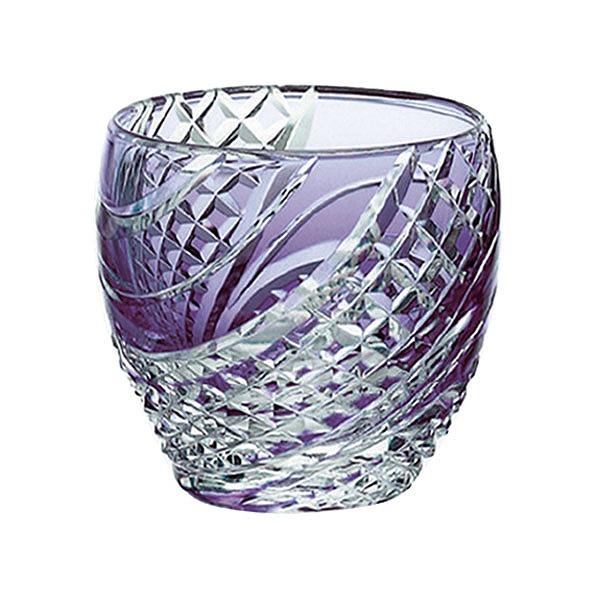 Kagami Crystal Edo Kiriko Glass Purple T535-2044-CMP