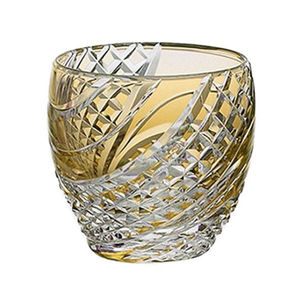 Kagami Crystal Edo Kiriko Glass Yellow T535-2044-CUM