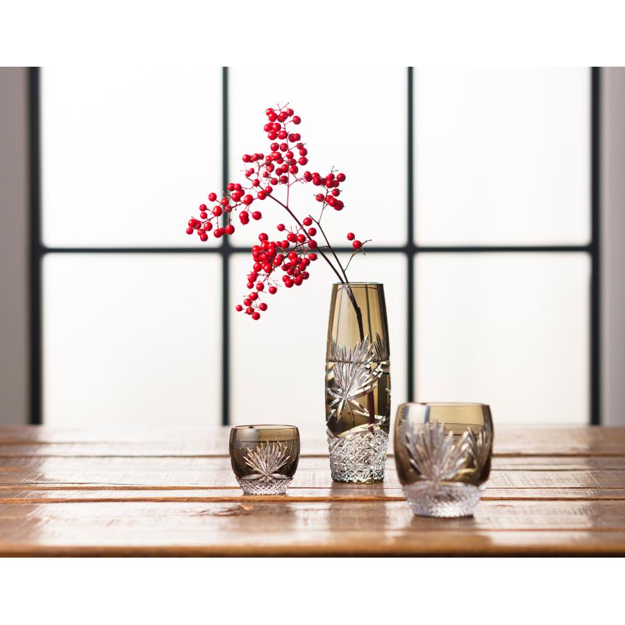 Kagami Crystal Edo Kiriko Vase Black F663-2764-BLK