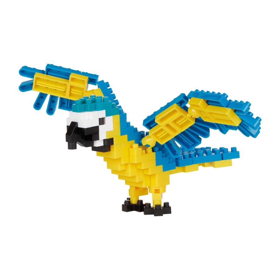 Nanoblock Macaw כחול וצהוב NBC_343 Kawada