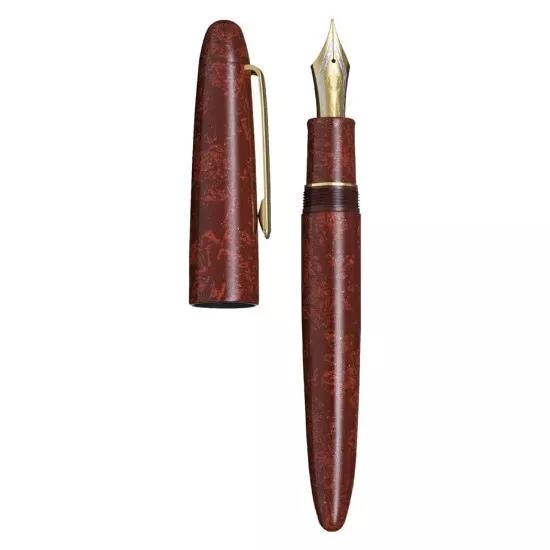 Sailor Fountain Pen Traditional Lacquer Art Iromiyabi Fountain Pen Deep Scarlet Medium 10-1600-430