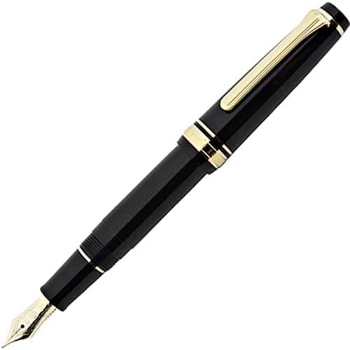 Sailor עט נובע מקצועי ציוד Slim Mini Gold Black Fine Point 11-1303-220