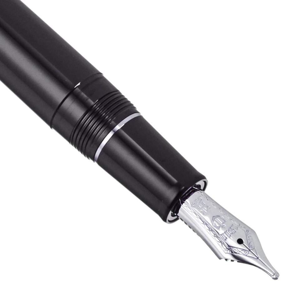 Sailor Fountain Pen Profit 21 Silver Black Zoom 11-2024-720