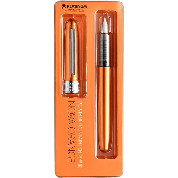 Platinum Fountain Pen Plasir G Pack Nova Orange Fine Point PGB-1000#25-2G