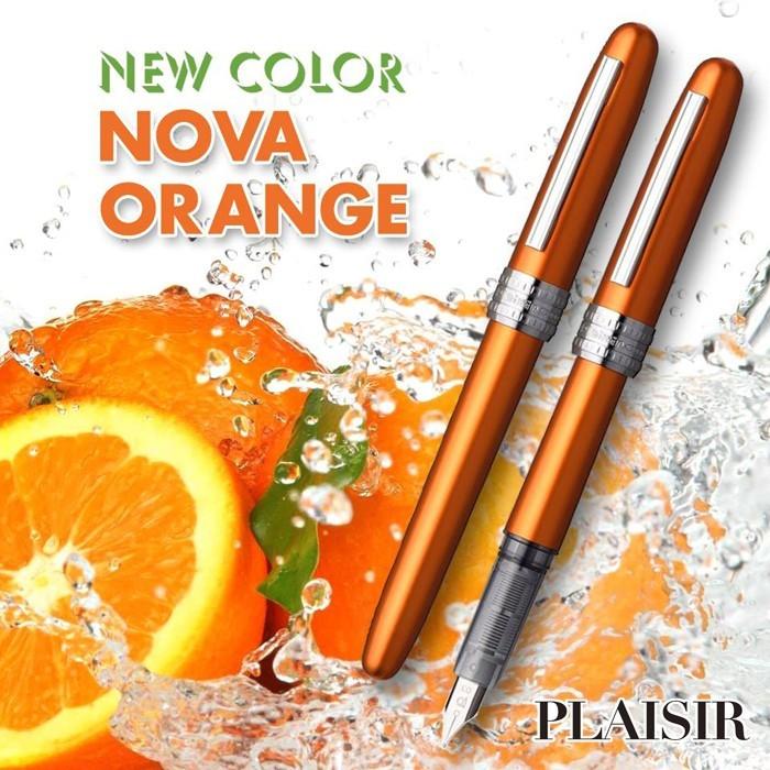 Platinum Fountain Pen Plasir G Pack Nova Orange Fine Point PGB-1000#25-2G