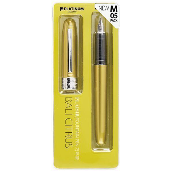 Platinum Fountain Pen Plasir G Pack Bali Citrus Medium PGB-1000#47-3G