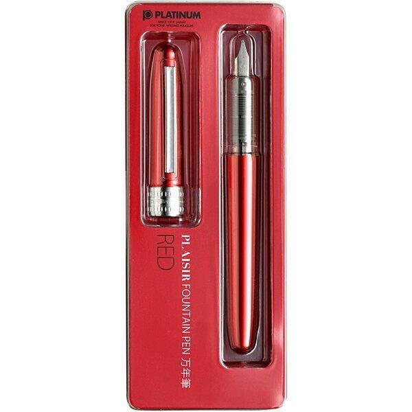 Platinum Fountain Pen Plasir Red Fine Point PGB-1000#70-2G