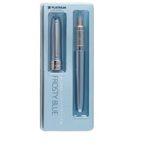 Platinum Fountain Pen Plasir G Pack Frosty Blue Fine Point PGB-1000B#57-2G