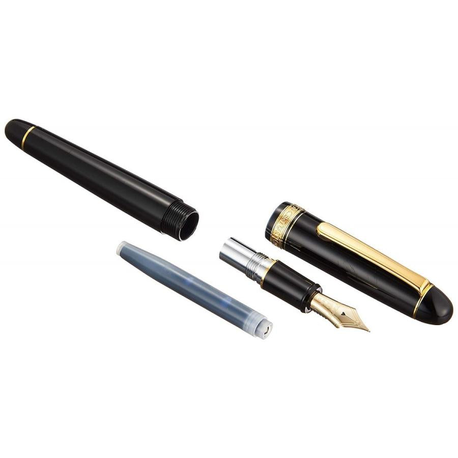 Platinum Fountain Pen Century Black in Black Fine Soft PNB-15000#1-0