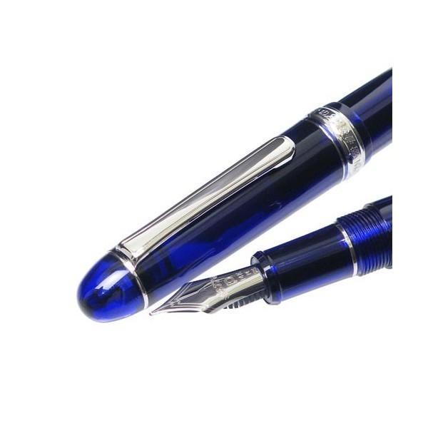 עט נובע פלטינום #3776 Century Shuttle Blue Rhodium EF (Extra Fine Font) PNB-18000CR#51-1