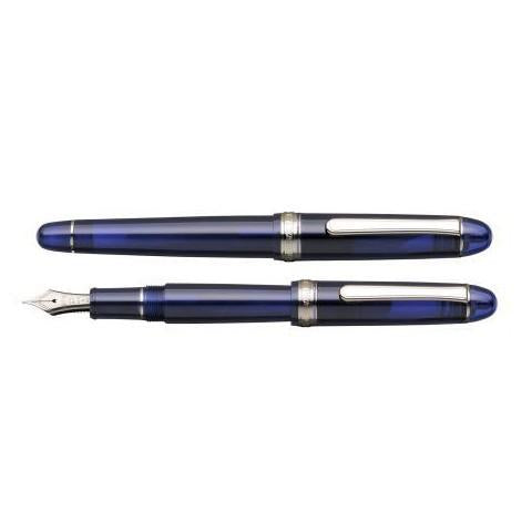 Platinum Fountain Pen #3776 Century Shuttle Blue Rhodium Medium Point PNB-18000CR#51-3