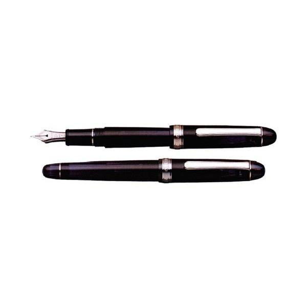 Platinum Fountain Pen #3776 Century Rhodium Black Diamond Fine Point PNB-18000CR#7-2