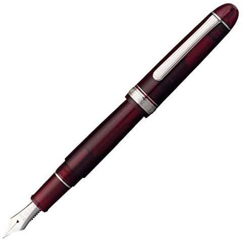 עט נובע פלטינום #3776Century Finish Rhodium Burgundy Extra Fine PNB-18000CR#71-1