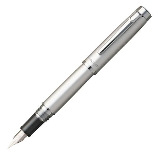 Platinum Fountain Pen Procyon Luster Satin Silver Medium Point PNS-8000#79-3