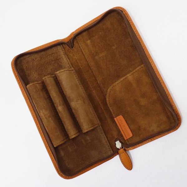 Pilot Round Zipper Pencil Case Pensable Brown PSPC-01-BN