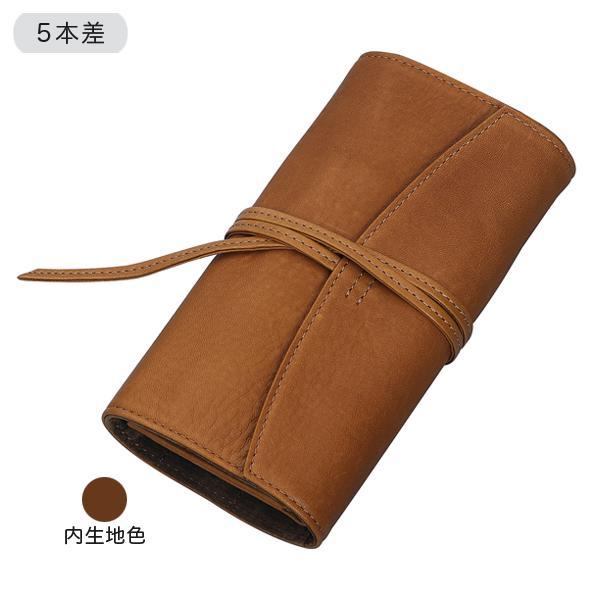 Pilot Roll Pen Case with Zipper Brown PSRF5-01-BN