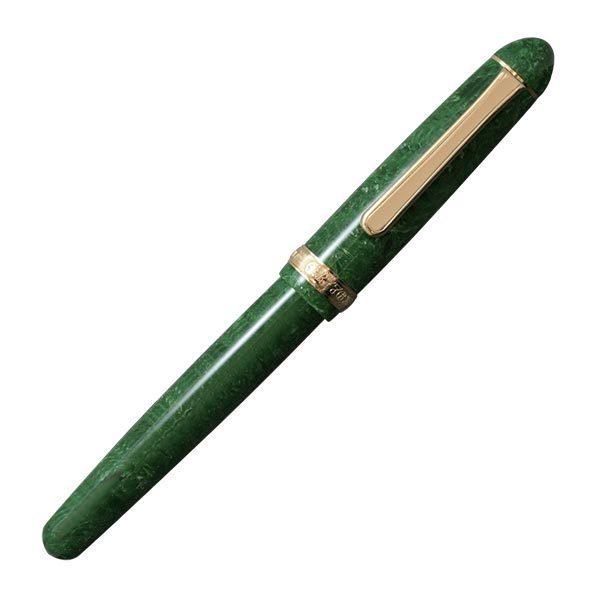 Platinum Fountain Pen #3776 Celluloid Emerald Bold PTB-35000S#45-4