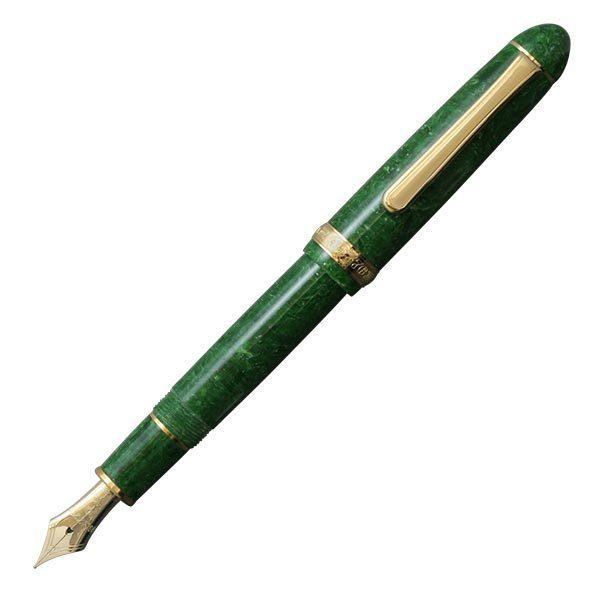 Platinum Fountain Pen #3776 Celluloid Emerald Bold PTB-35000S#45-4