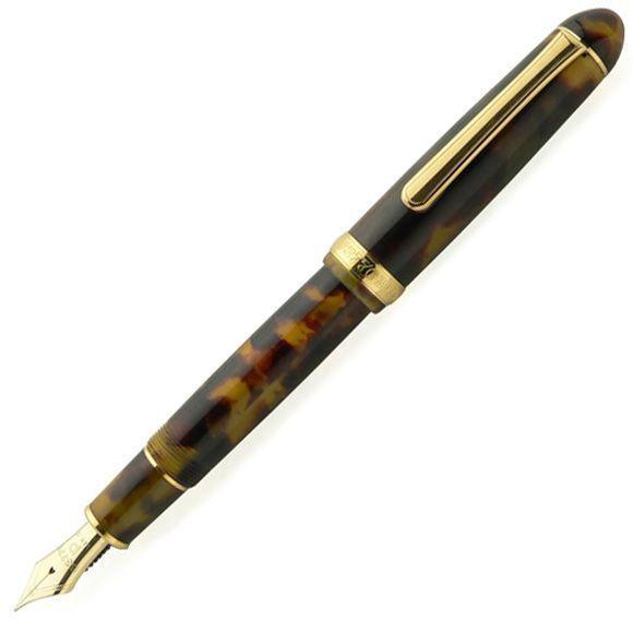 Platinum Fountain Pen #3776 Celluloid Tortoiseshell Fine Point PTB-35000S#62-2