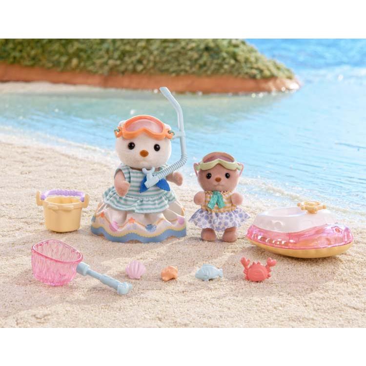 مجموعة ألعاب البحر من Sylvanian Families Sea Otter Siblings - Fs-57