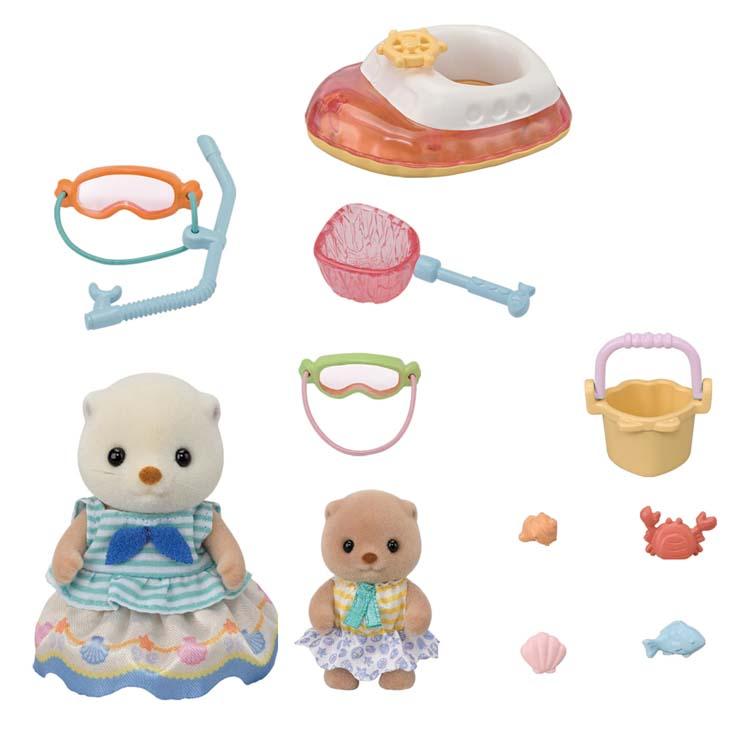 مجموعة ألعاب البحر من Sylvanian Families Sea Otter Siblings - Fs-57