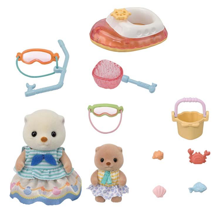 Sylvanian Families Sea Otter Siblings Sea Play Set Fs-57