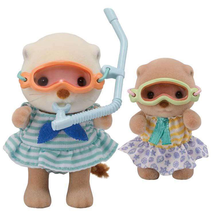 Sylvanian Families Sea Otter Siblings - Sea Play Set - Fs-57