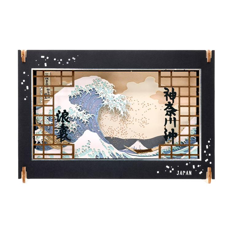 katsushika-hokusai-fine-wind,-clear-morning-(red-fuji)-paper-theater-wood-style-ens-pt-wl36-1
