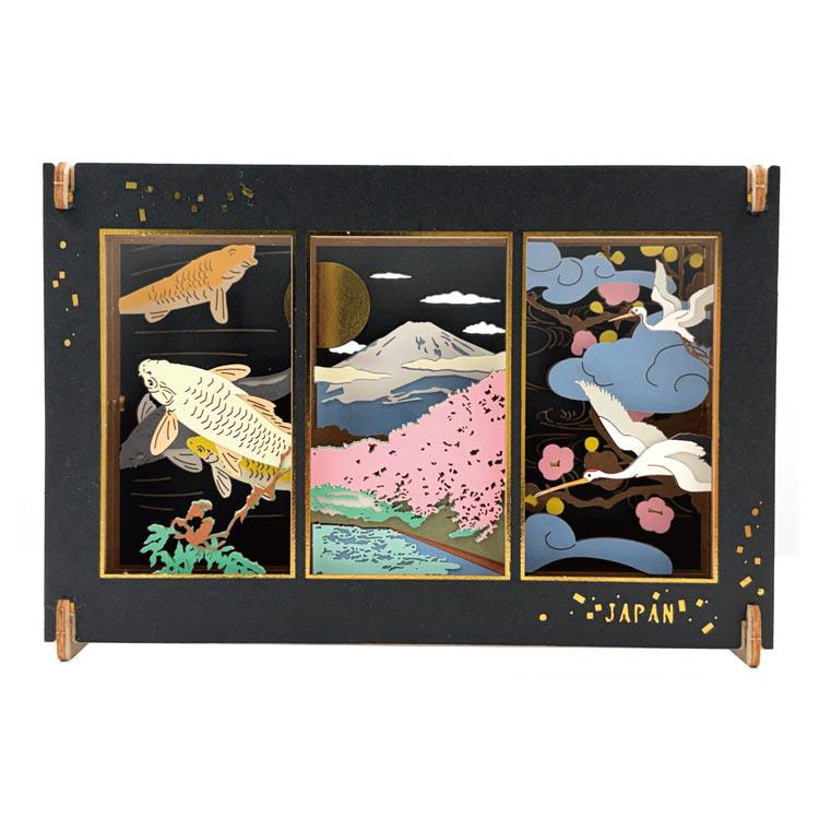 koi-carp-fuji-and-crane-wood-style-paper-theater-ens-pt-wl34-1