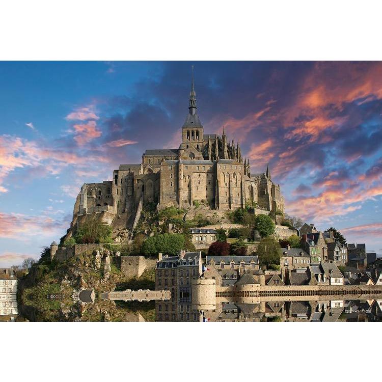 jigsaw-puzzle-sunset-monastery-mont-saint-michel-cp-hi-1000-pieces-yam-13-07-1