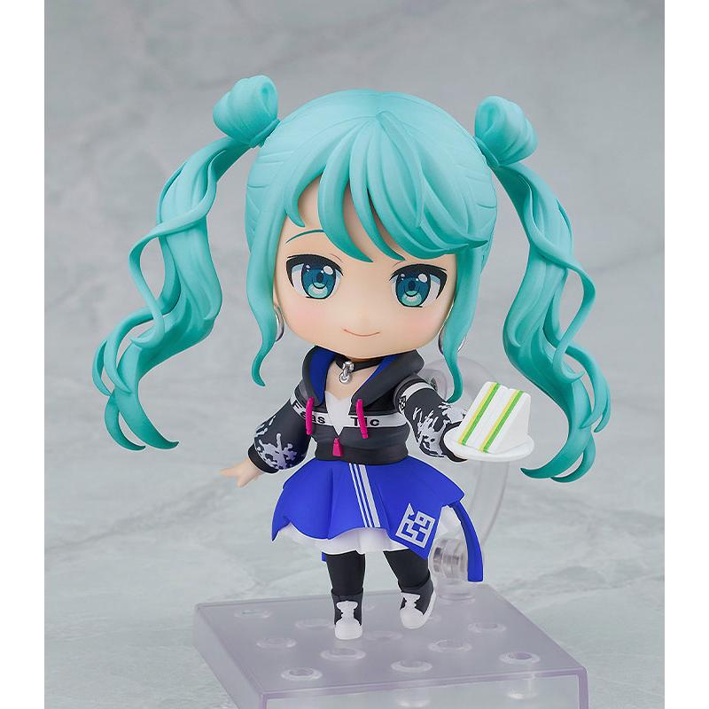 Scène colorée du projet Nendoroid Sekai ! exploit. Hatsune Miku Hatsune Miku Street World Ver. Bonne entreprise souriante