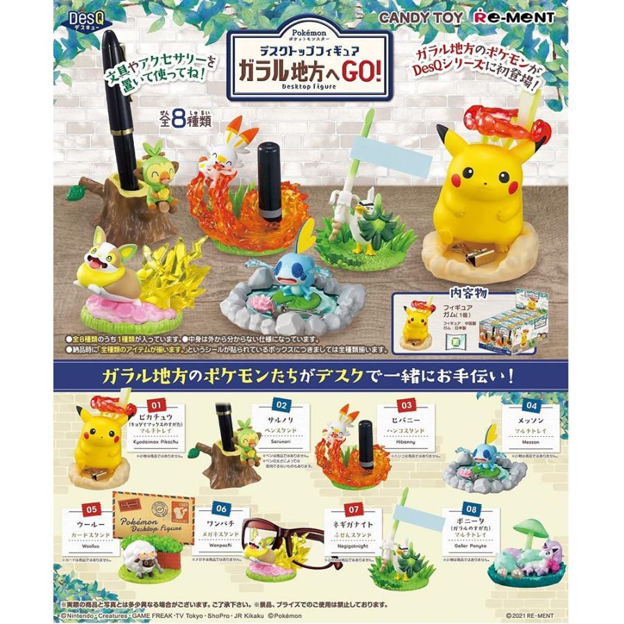 Re-ment Pokemon Pokemon DesQ Desktop Figure Go to the Galar Region! All 8 Types All Types Set