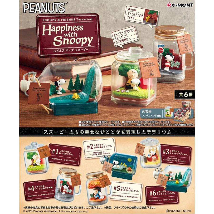 Re-ment SNOOPY & FRIENDS Terrarium Happiness with Snoopy All 6 types Snoopy [All available]